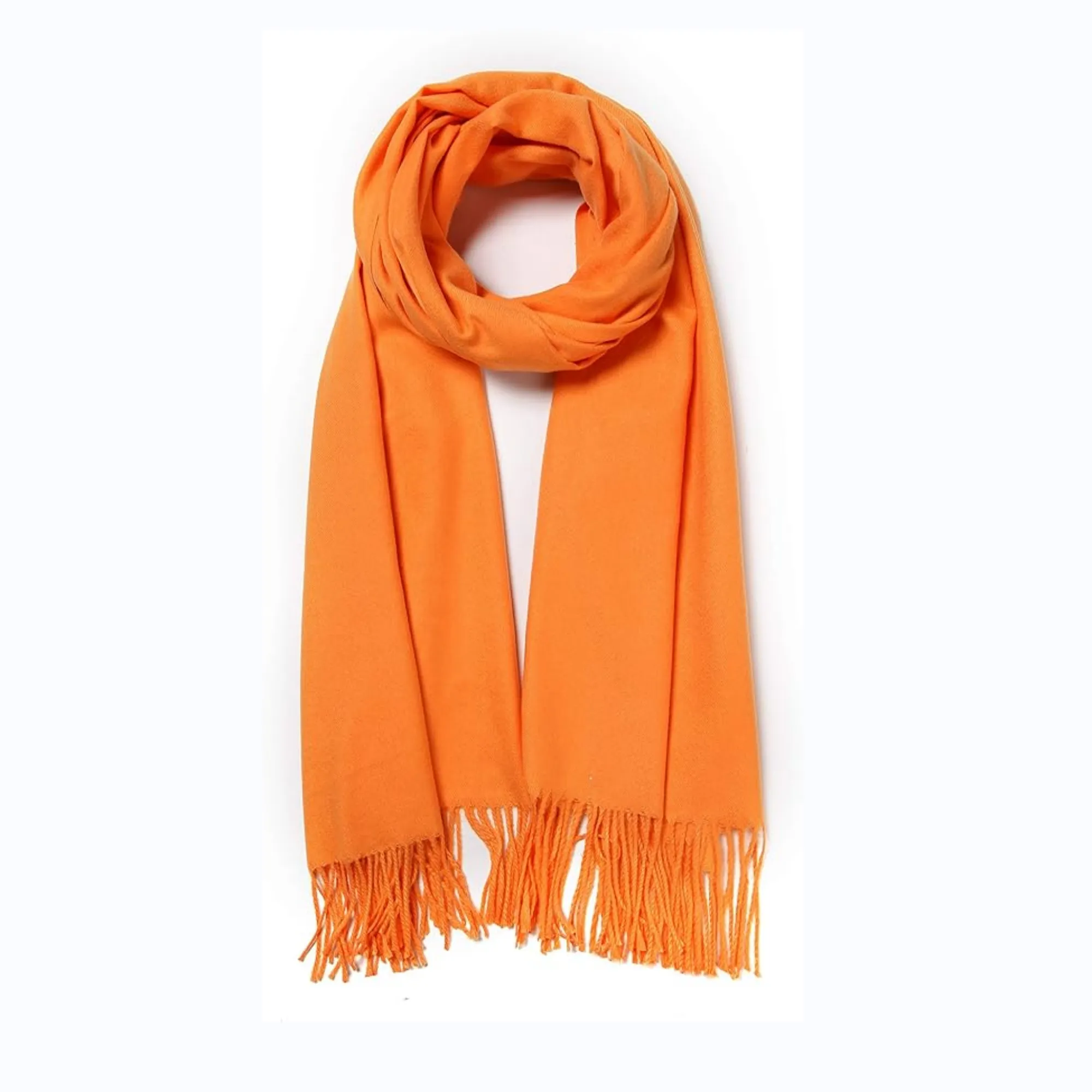 MOQ50 Cashmere Pashmina Woven Scarf & Fringes 5