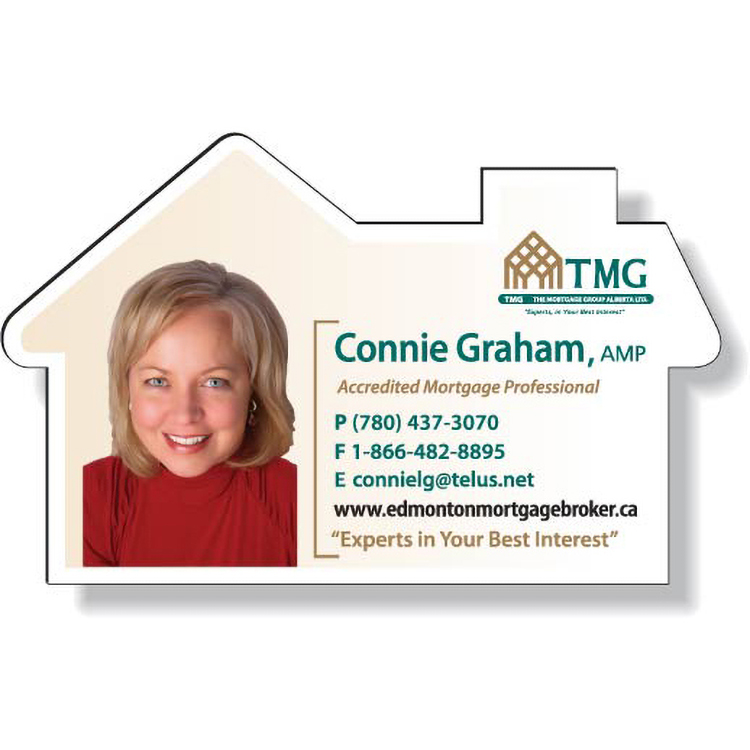 Stock House Magnet (2.5"x4") .020 thick, Full Colour, White Vinyl Topcoat
