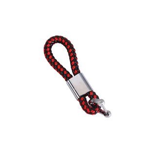 Sophisticated Weaved PU Leather Keychain With Plastic Buckle 23