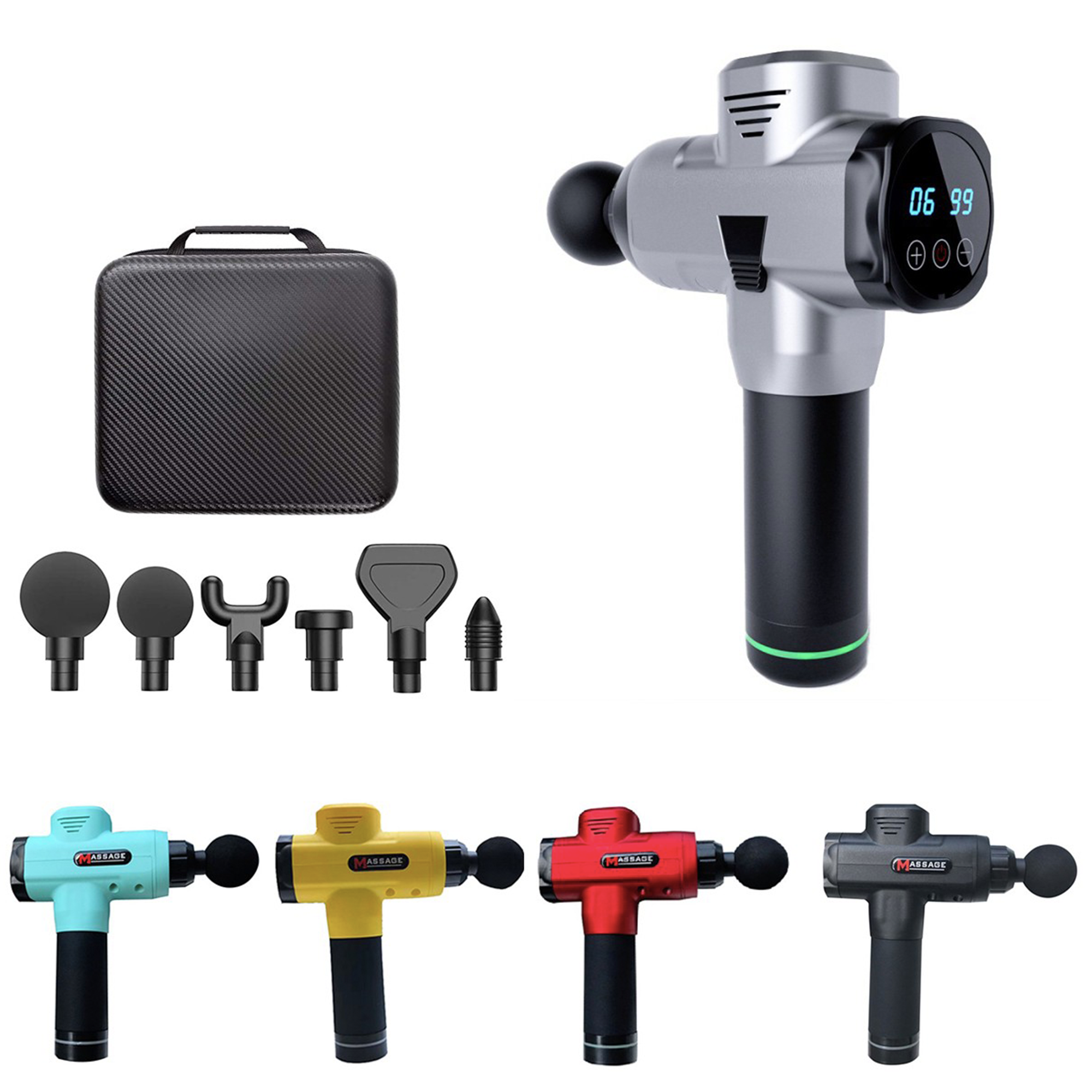 Electric Touch Screen Massager Gun