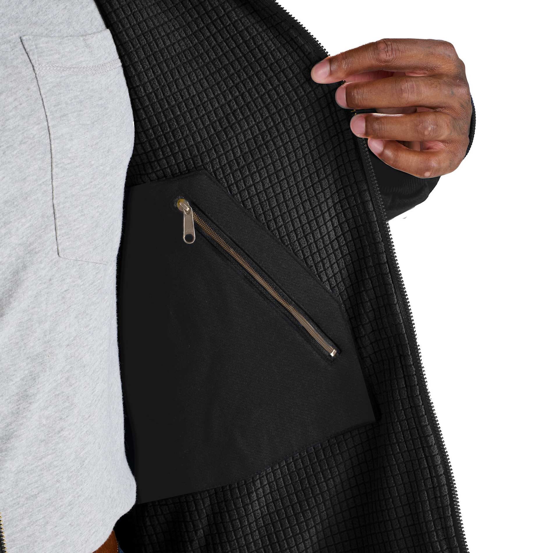 Berne Heritage Grid Fleece-Lined Zip Sweatshirt - Men's 89
