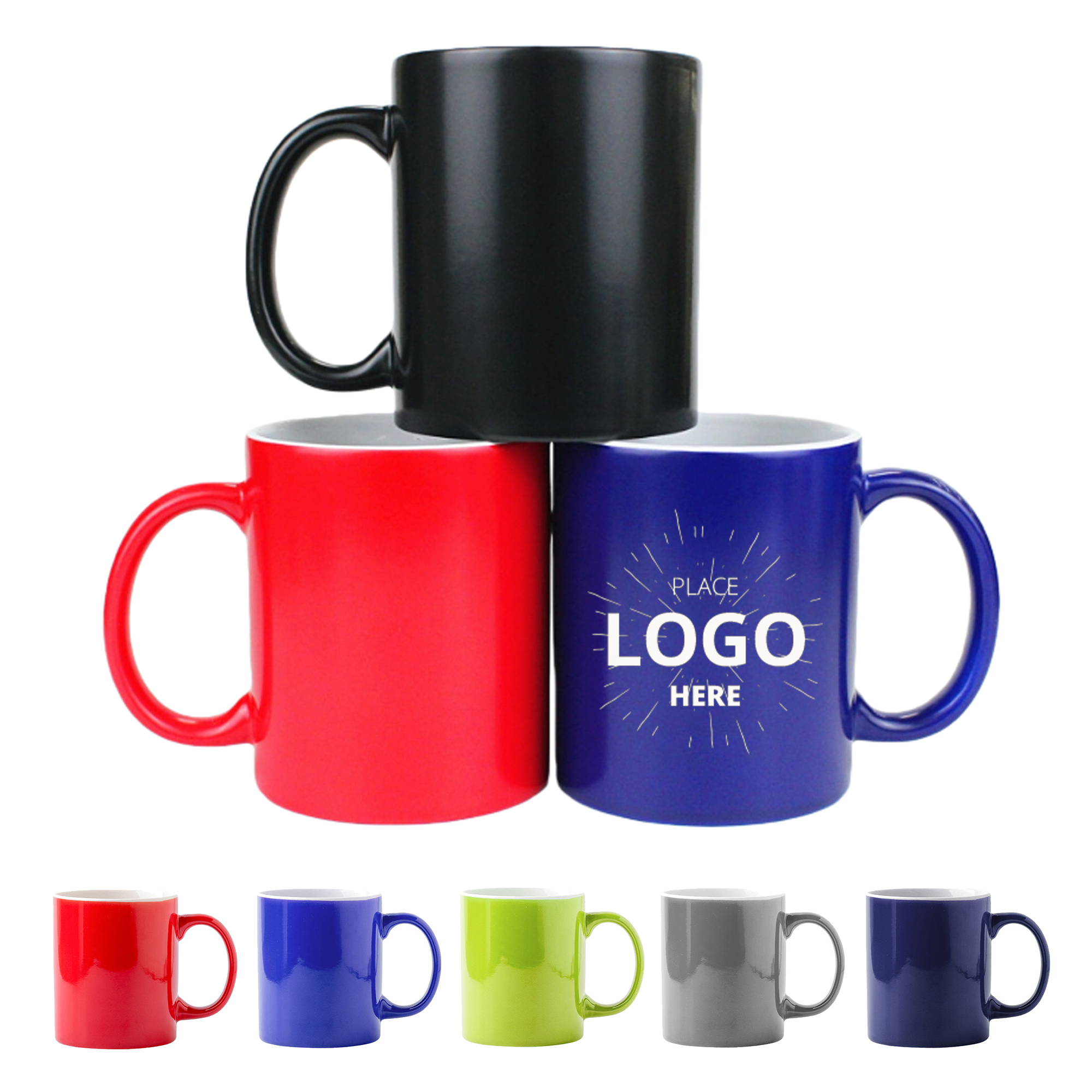 11oz Full Color Colored Handle Mug 1