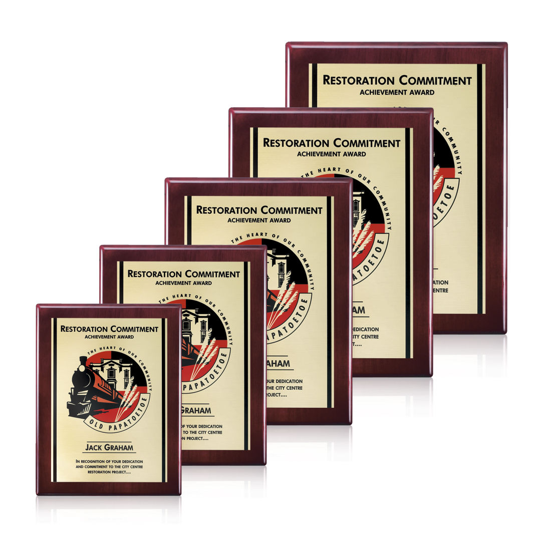 Oakleigh/AstroSub Plaque - Rosewood/Gold 1