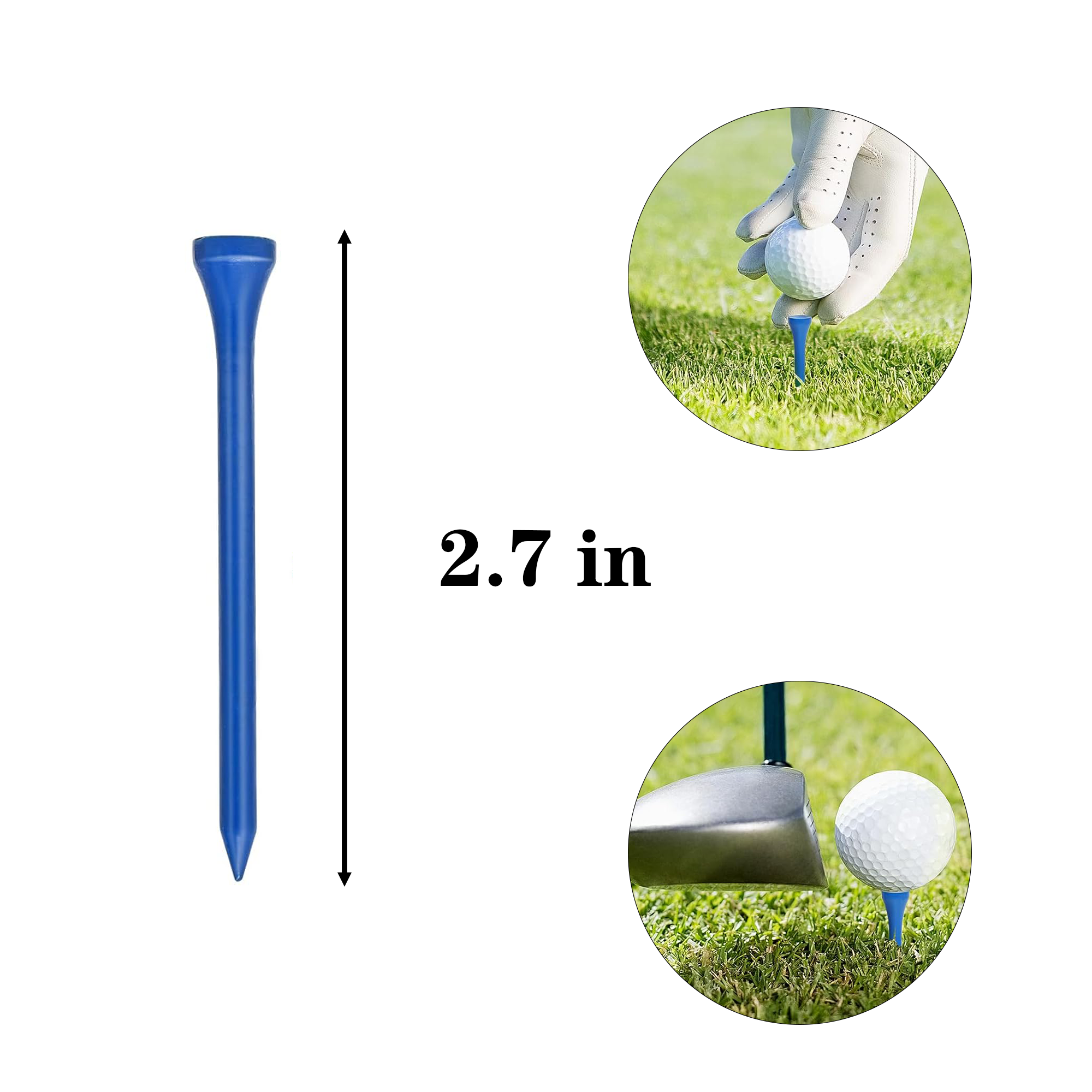 Portable 2.7" Plastic Golf Tee 1