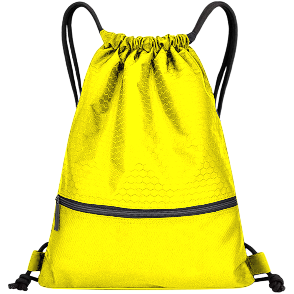 Football Shape Fabric Drawstring w/ Zipper