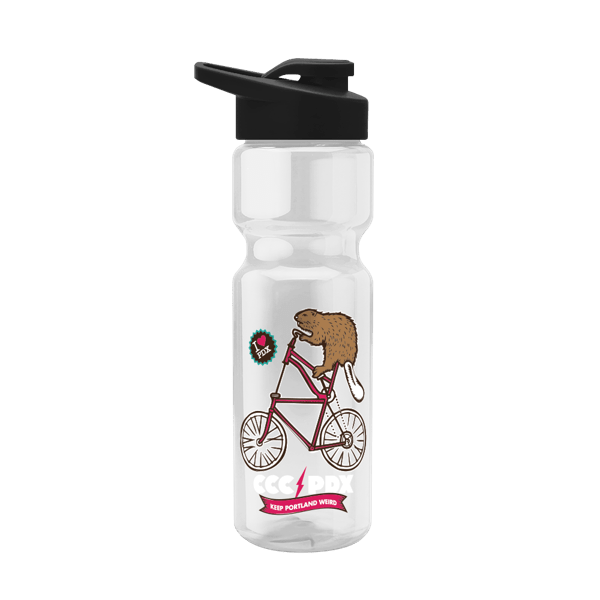 Blazer 28oz Transparent Bike Bottle w/Drink-thru Lid 2602