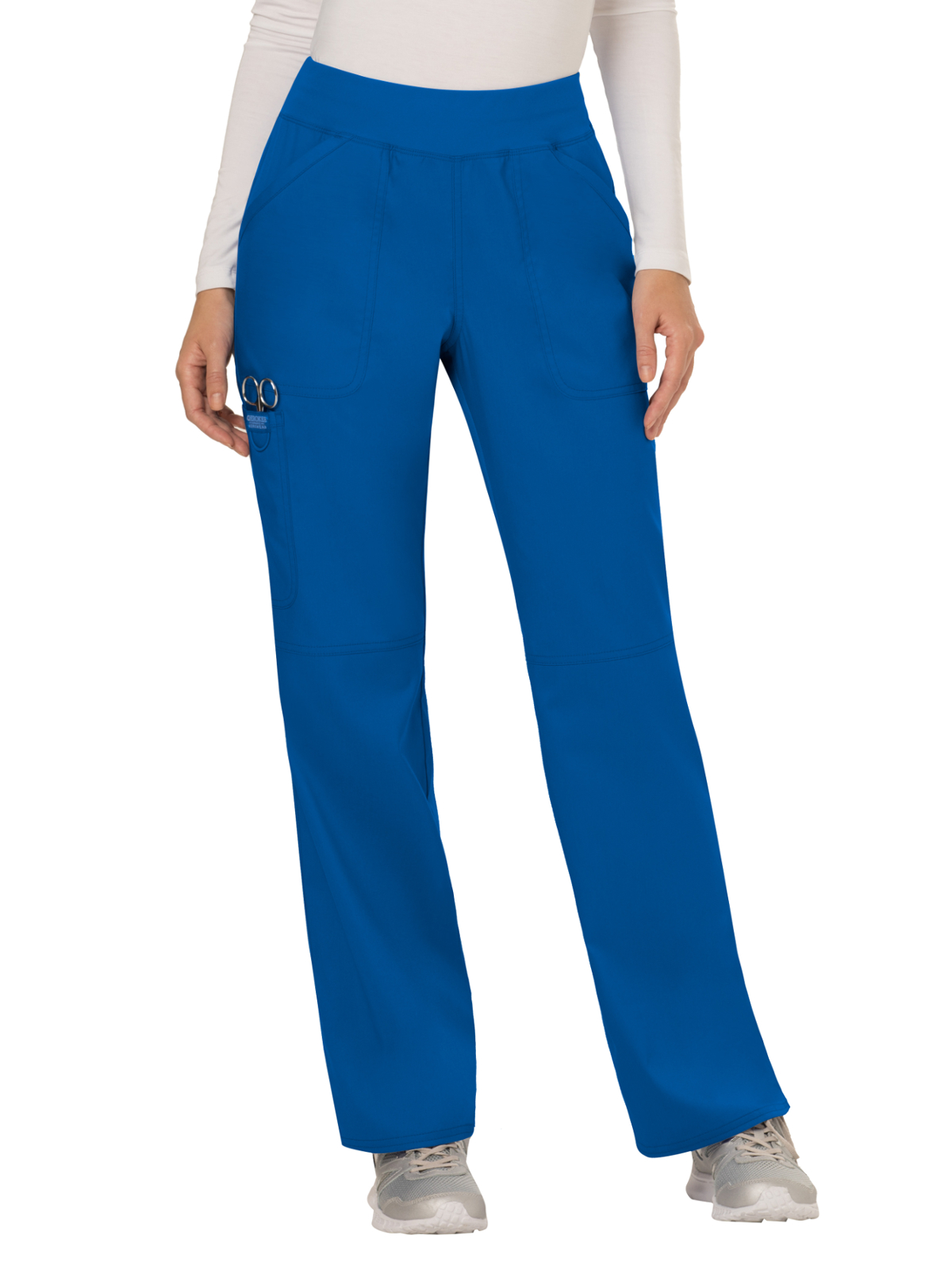 Cherokee - Workwear Revolution - Women's 4-Pocket Mid Rise Straight Leg Pull-on Pant 92