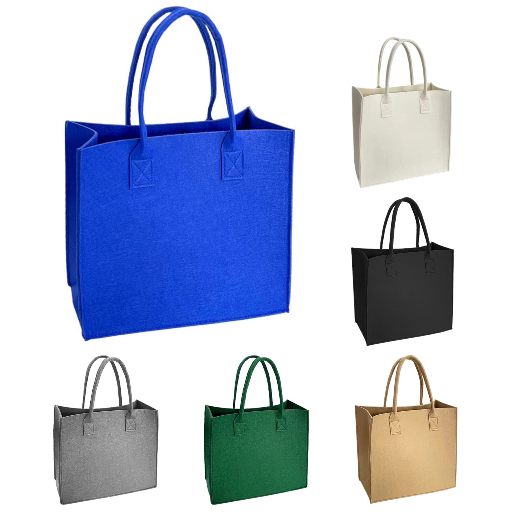 Custom Shopper Soft Felt Tote Bags 1