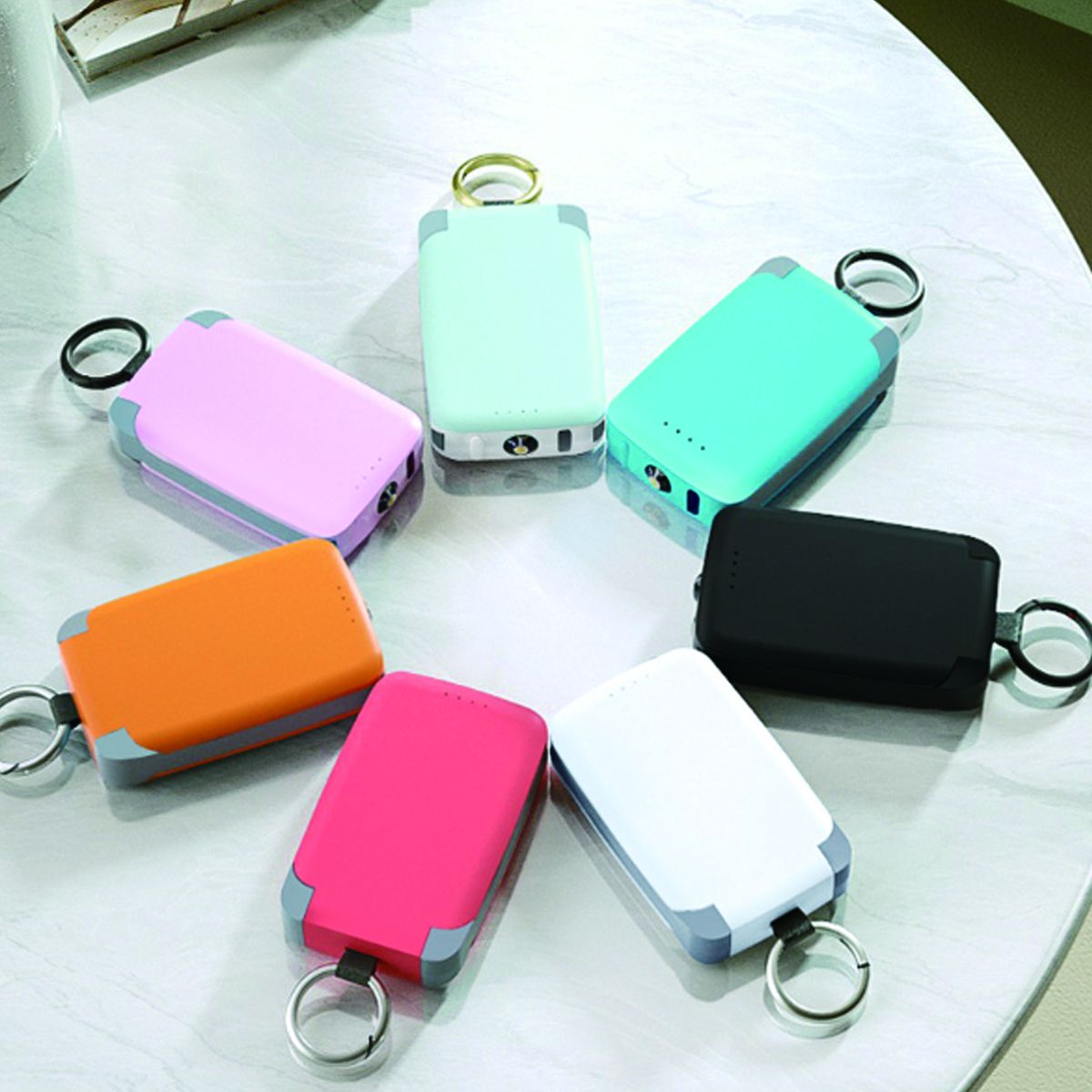 Mini Keychain Power Bank with LED Flashlight 7