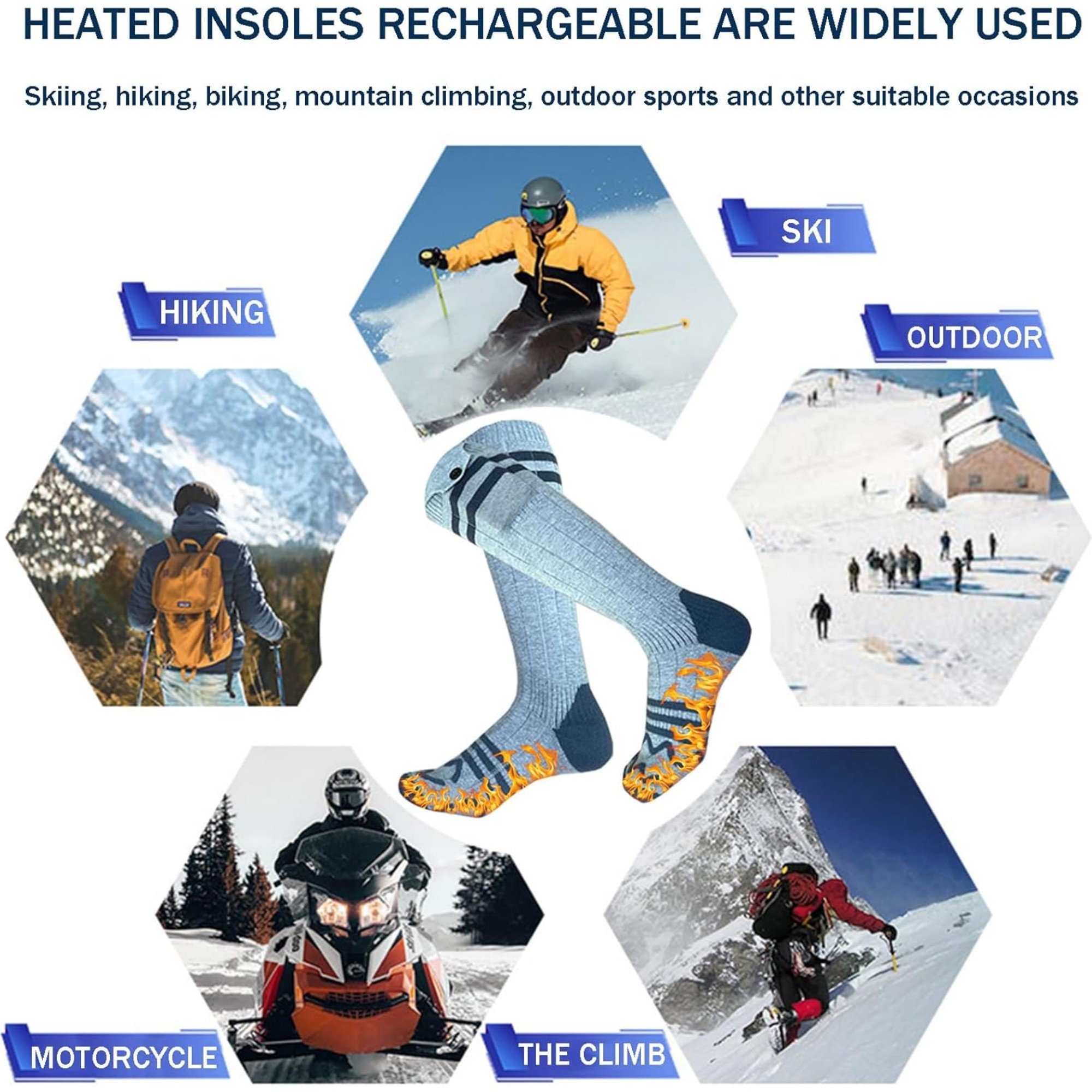 Rechargeable Battery Heating Socks 6