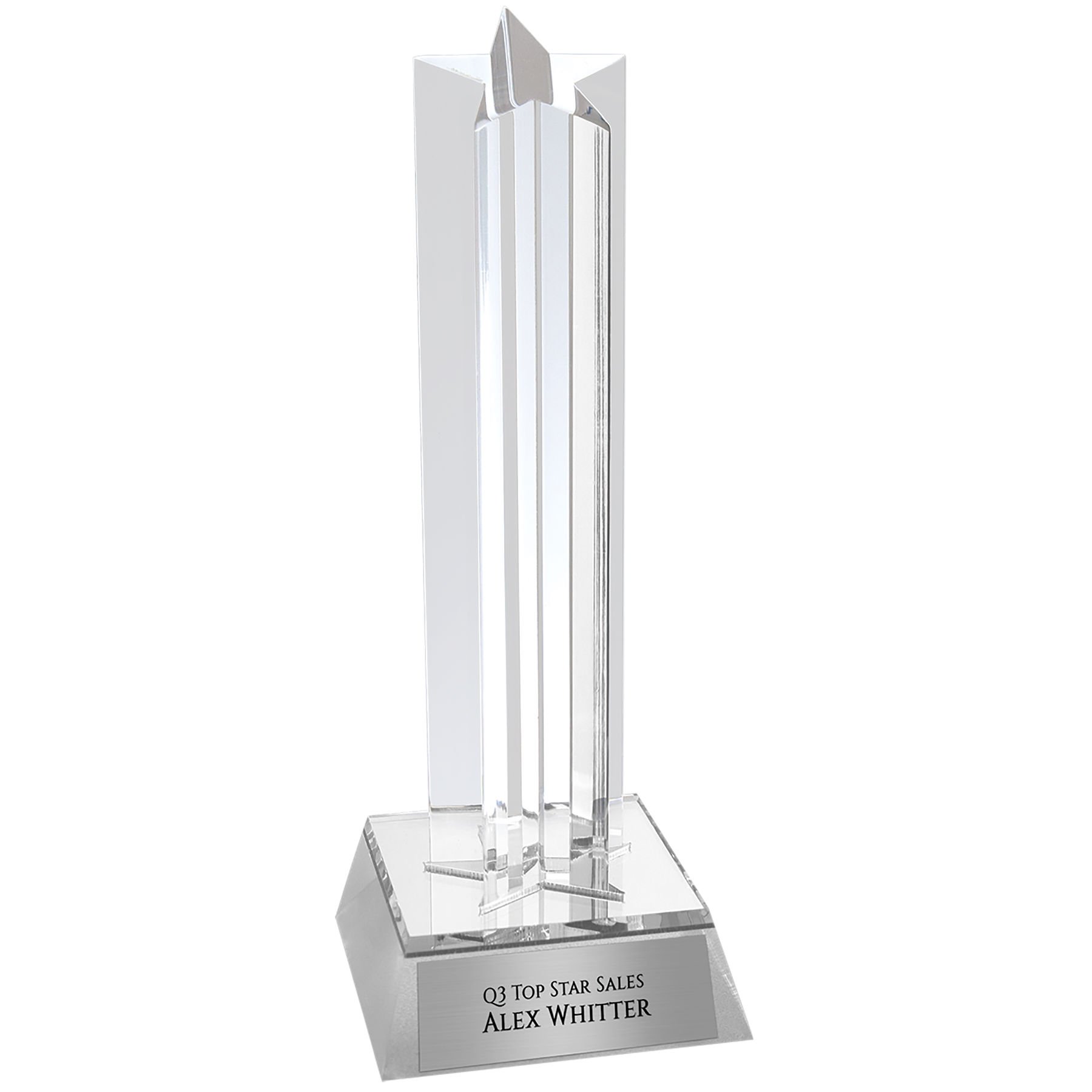 7.5" Silver Star Column Acrylic Award