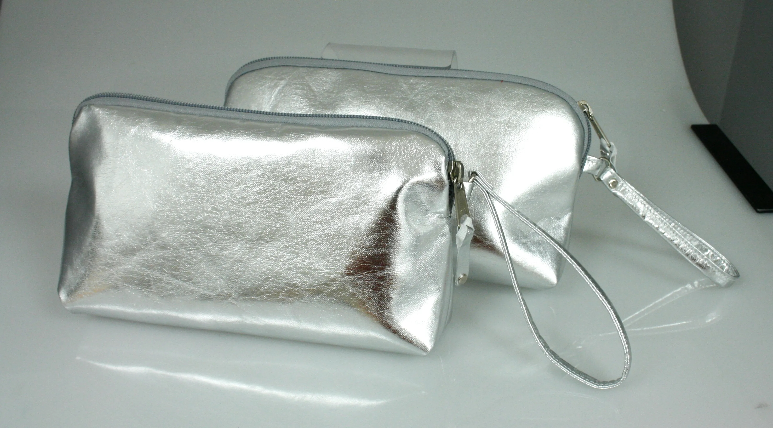 Silver Zippered Wristlet (8"w x 6"h) 2