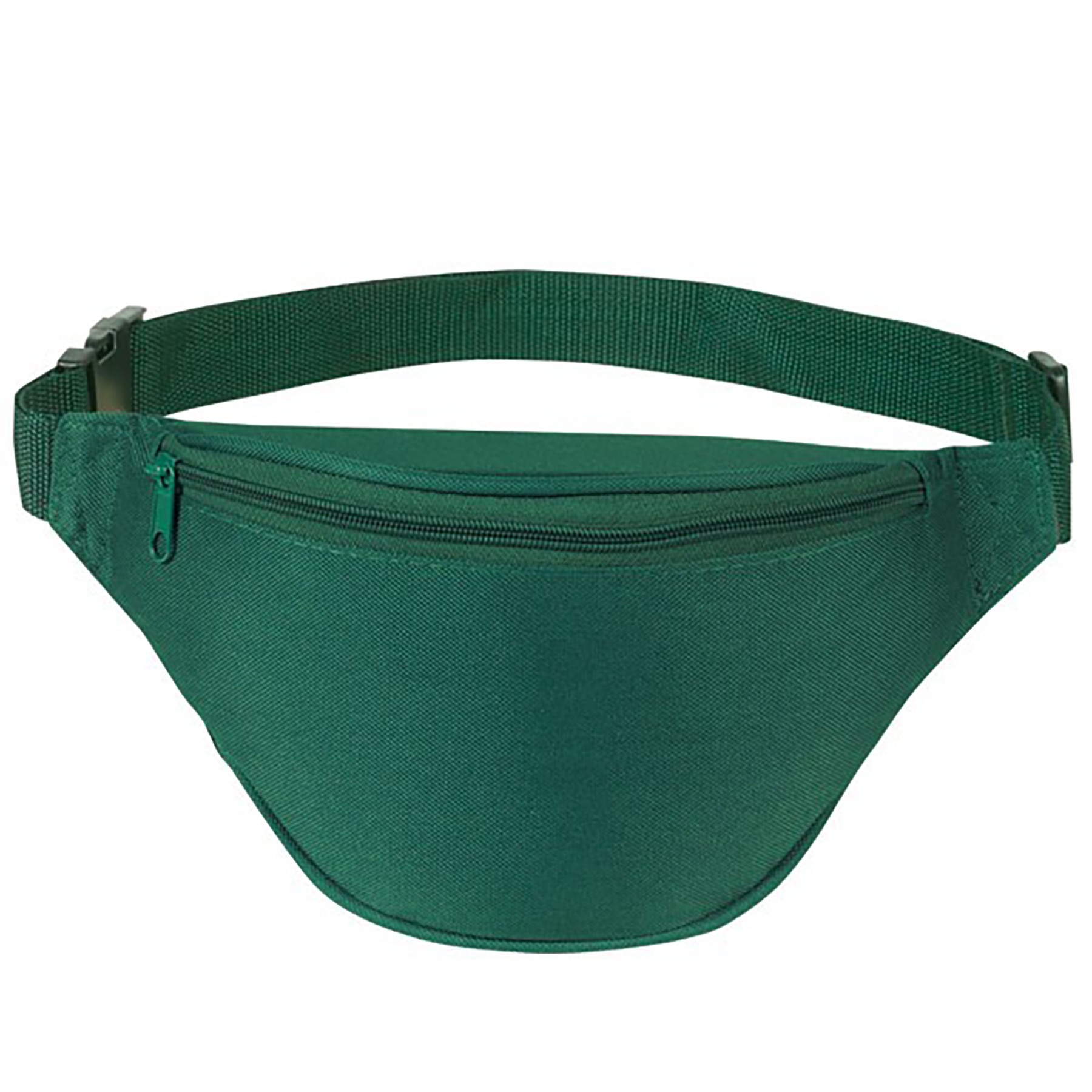 Reinforced 2 Zipper Canvas Crossbody Fanny Pack 2