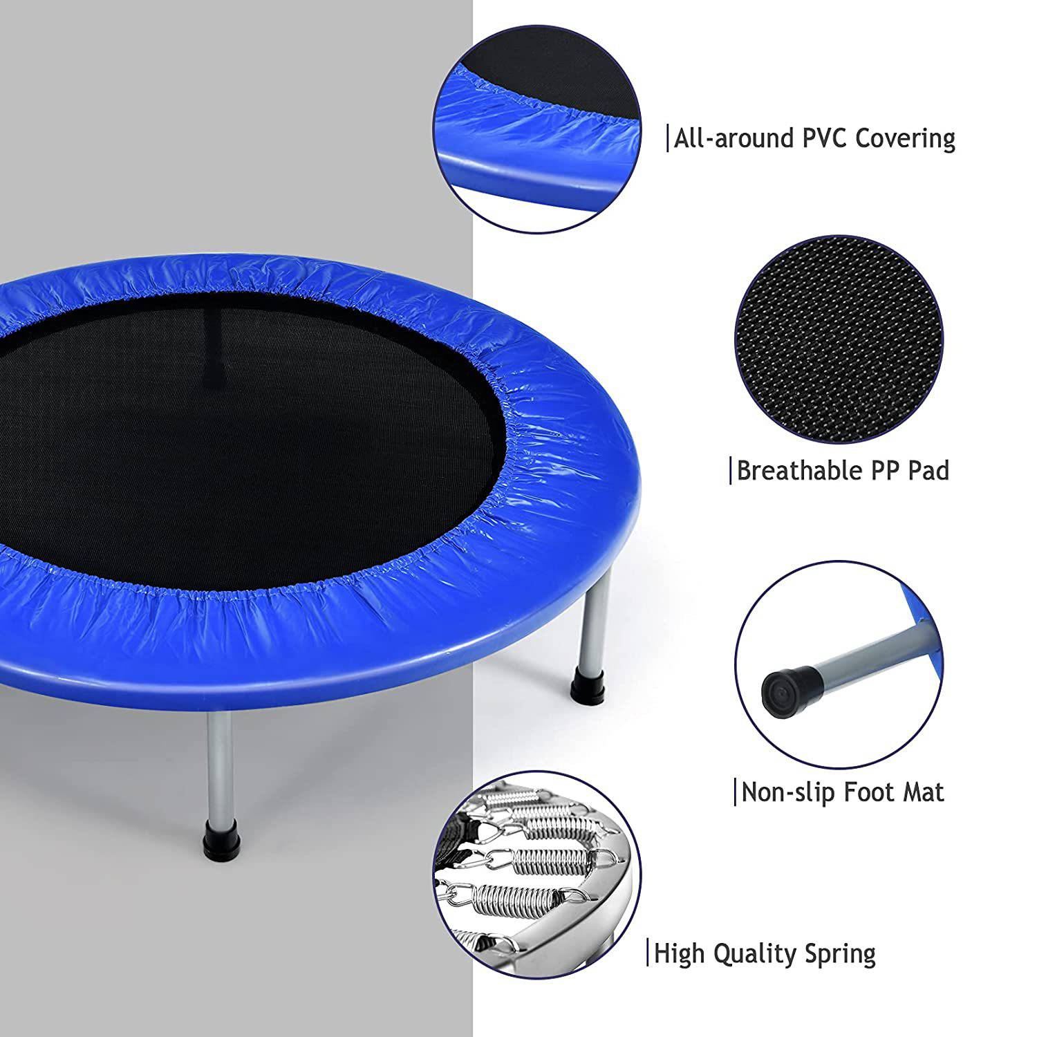 Indoor Garden Workout Kids Adults Sports Mini Trampoline 4