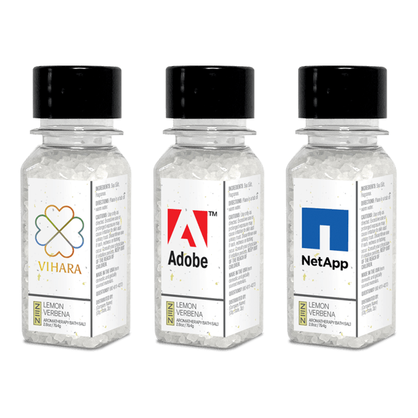 2 oz. Lemon Verbena Bath Salts in Tall Square Jar 1