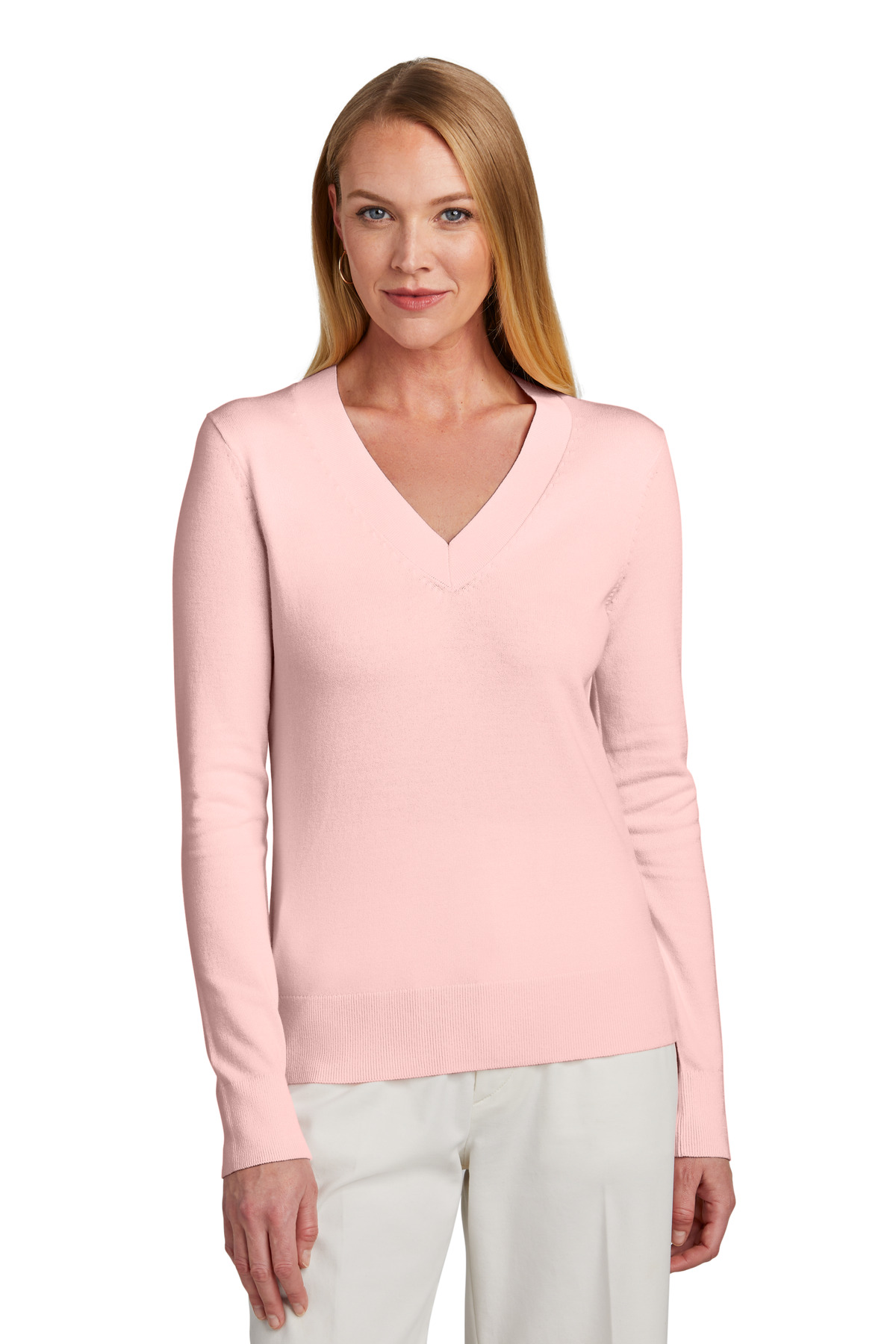 Brooks Brothers Women's Cotton Stretch V-Neck Sweater BB18401 32