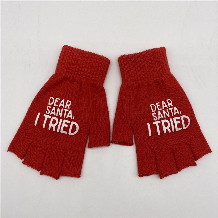 Knitted Fingerless Ragg Gloves 2