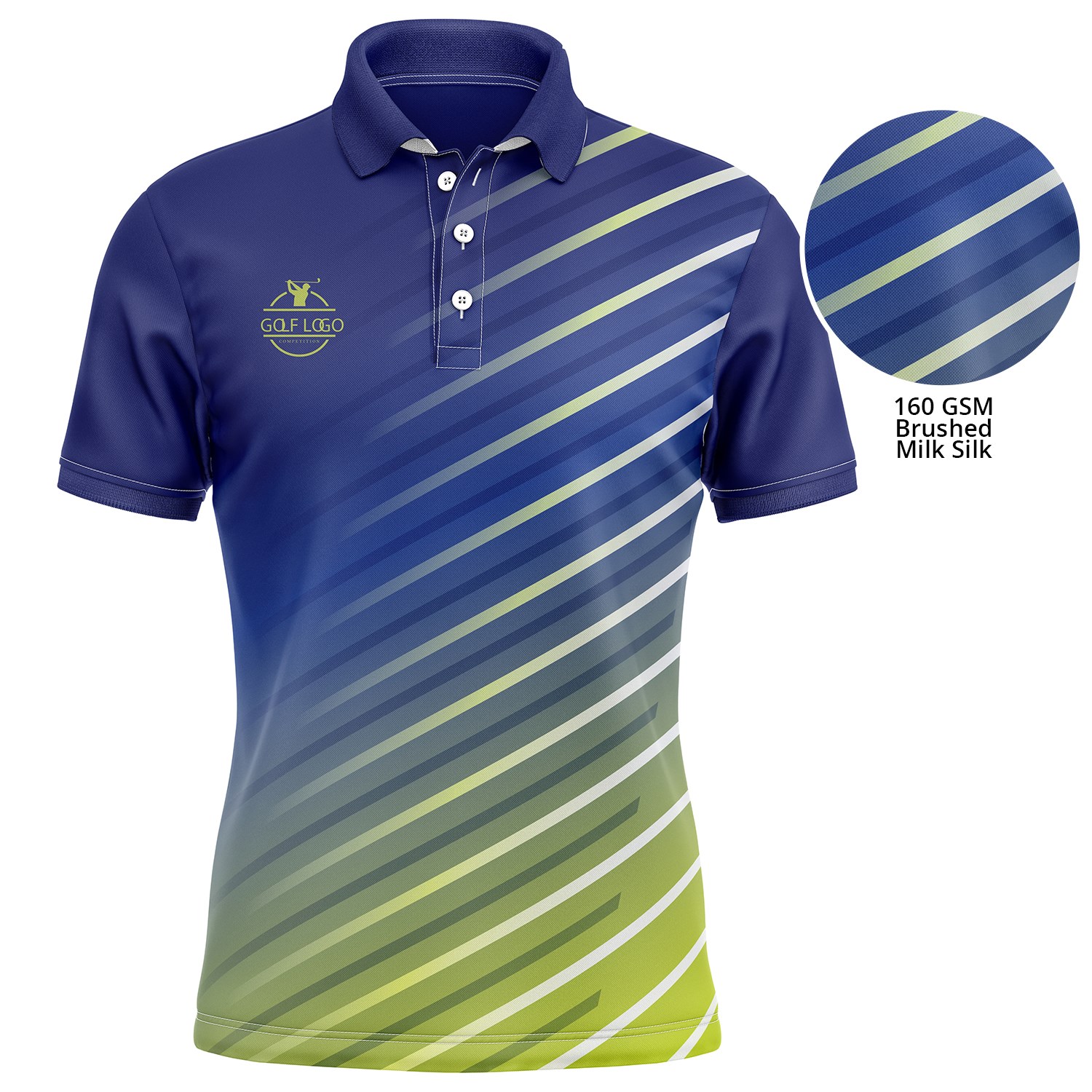 Unisex 160 GSM lightweight Brushed Milk Silk Sublimation Short Sleeve Polo shirt 2