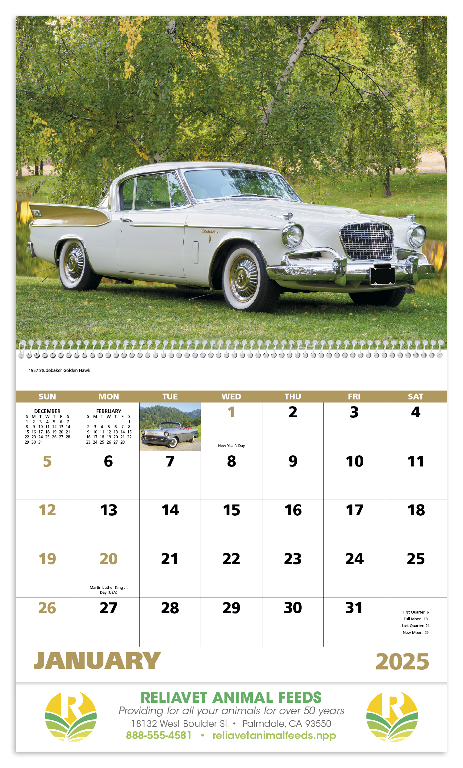 Good Value™ Classic Autos - Spiral Calendar 34
