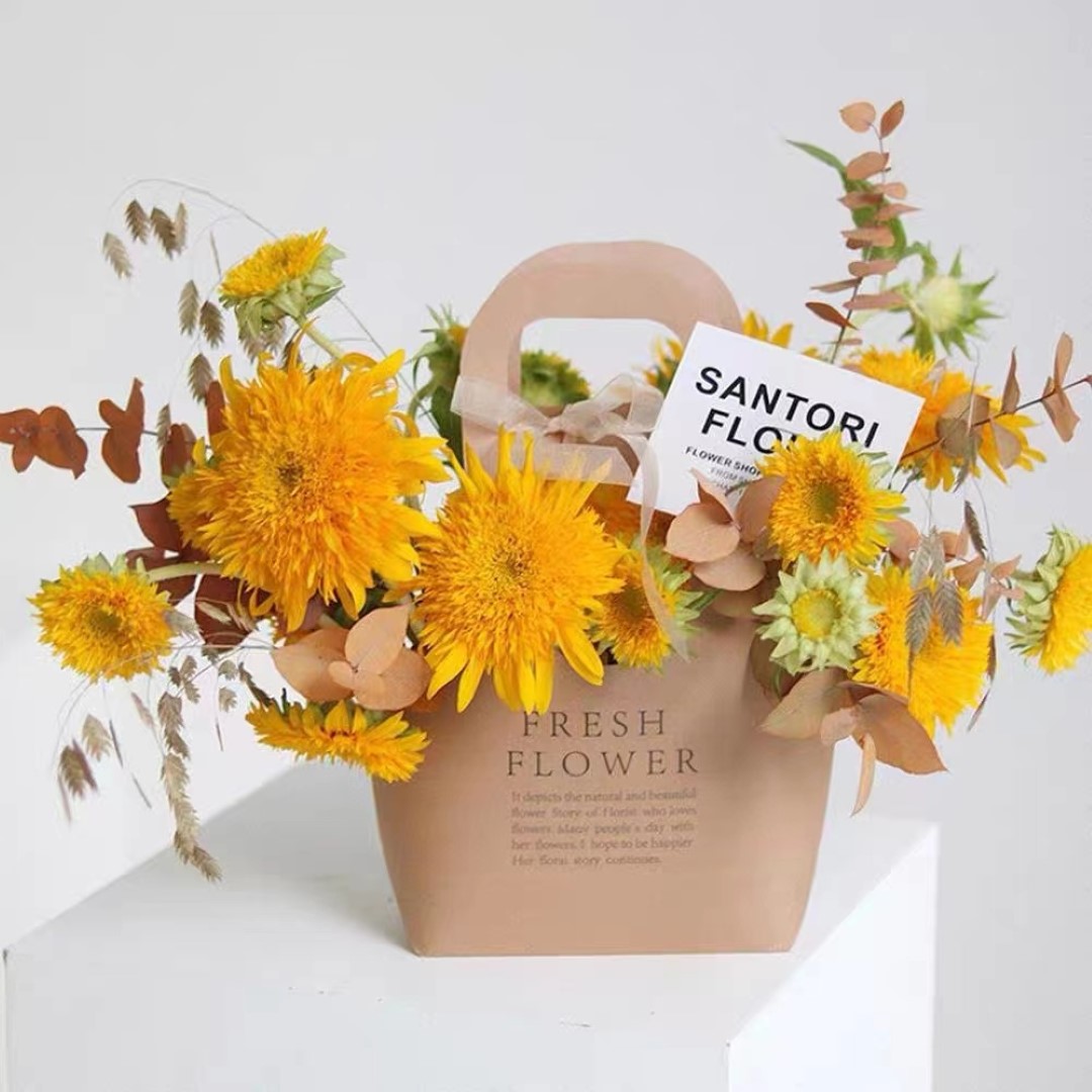 Decorative Flower Paper Pot Tote Bag 7