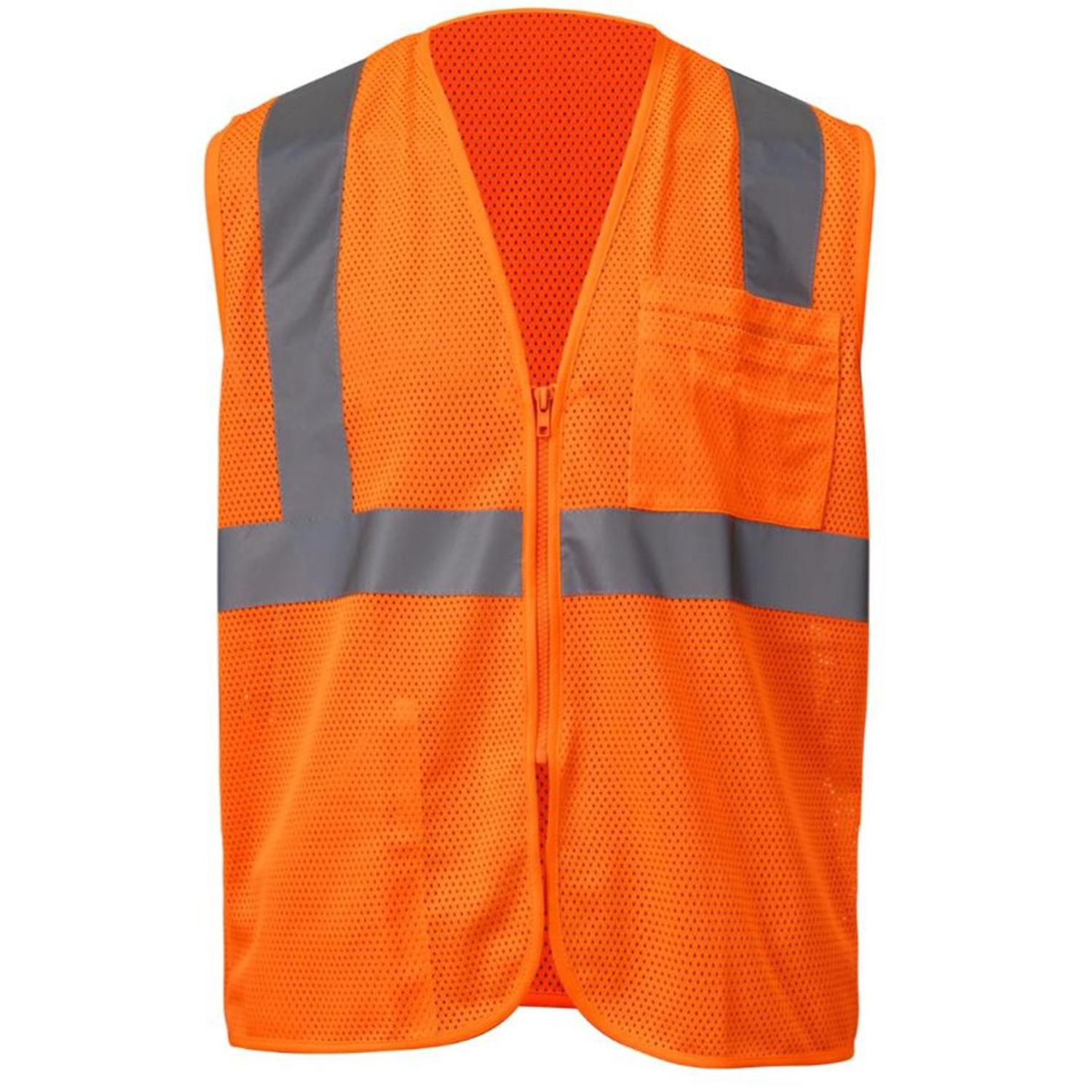 3.8 Oz. Polyester Class 2 Reflective Tape Safety Vest With Pocket 5