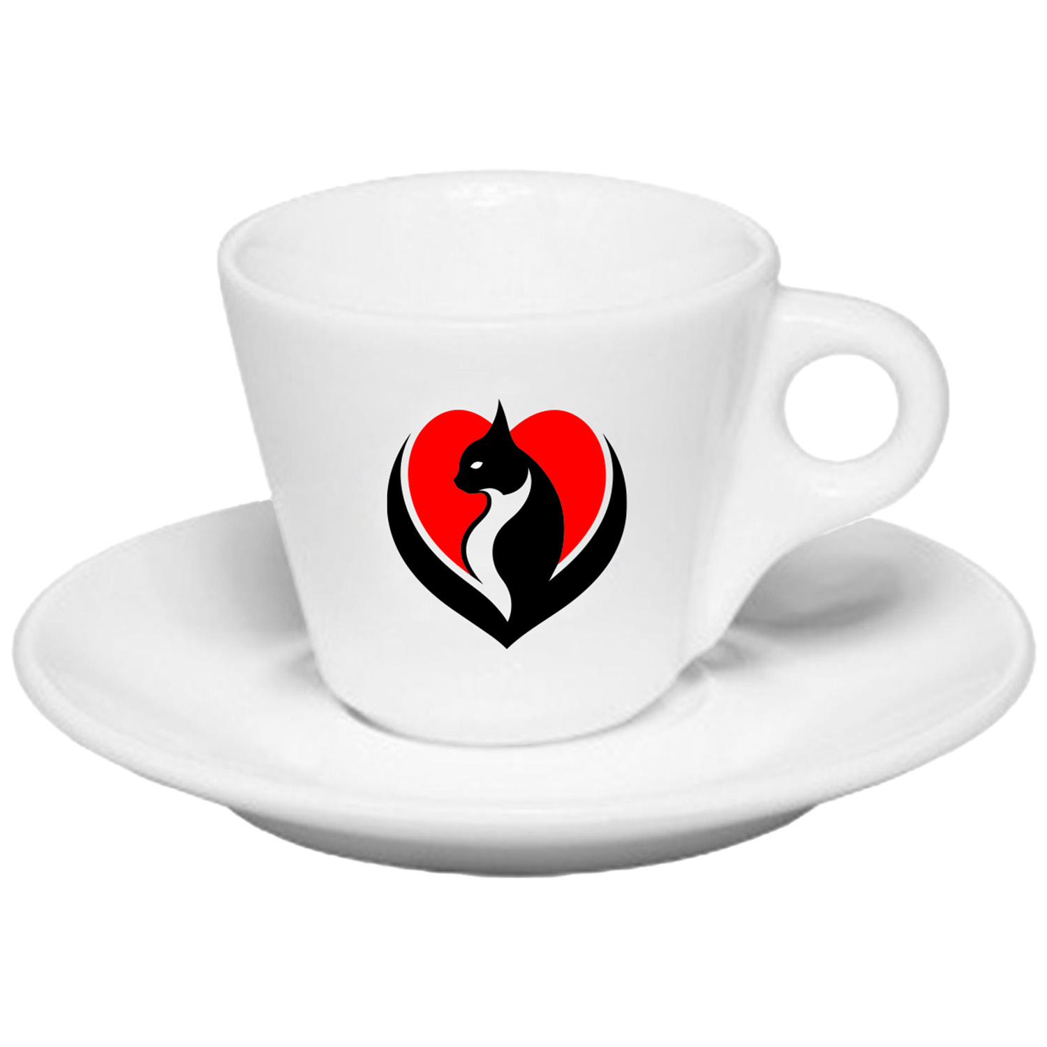 2.75 oz. Espresso Porcelain Cups with Saucer Sets 2