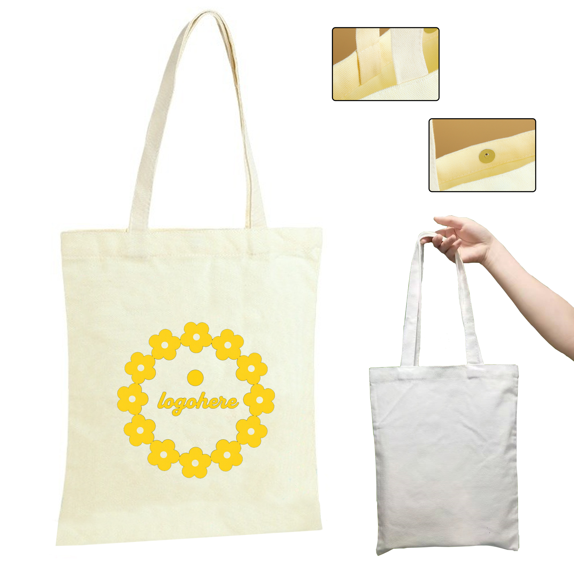 Premium Logo Tote Bag, custom tote bag with logo imprint 4