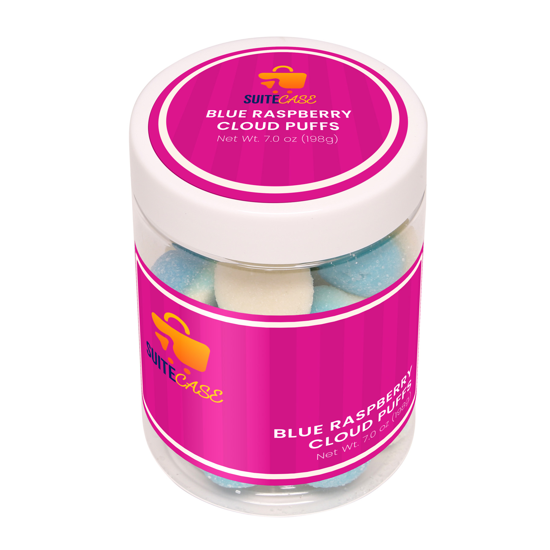 Blue Raspberry Cloud Puffs: Large Jar 2