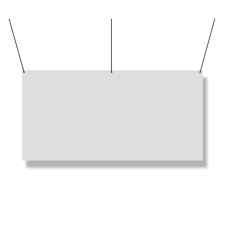 Square Hanging Sign, Hardware Only - 10'W hanging banner 2