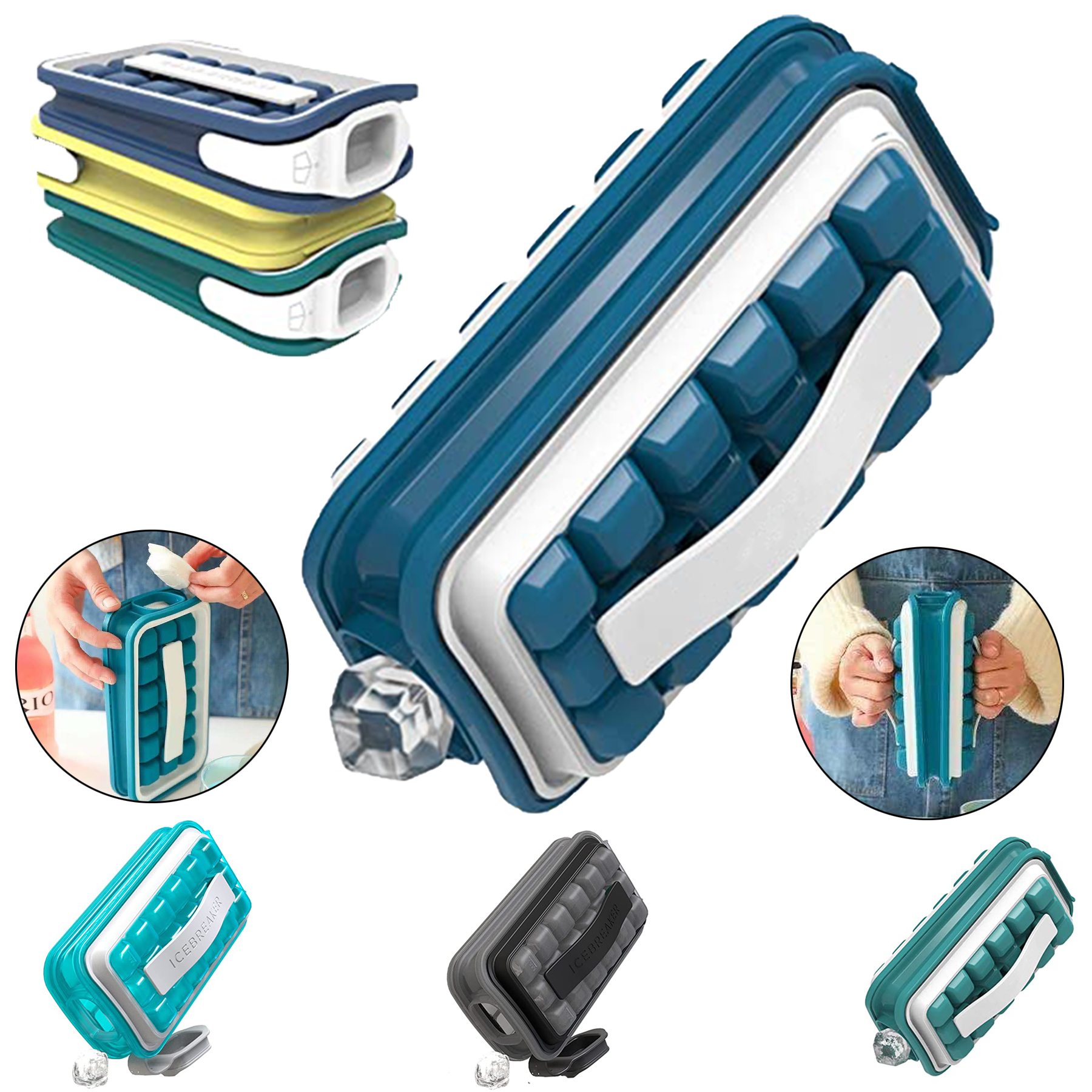 Foldable Ice Cube Tray 3