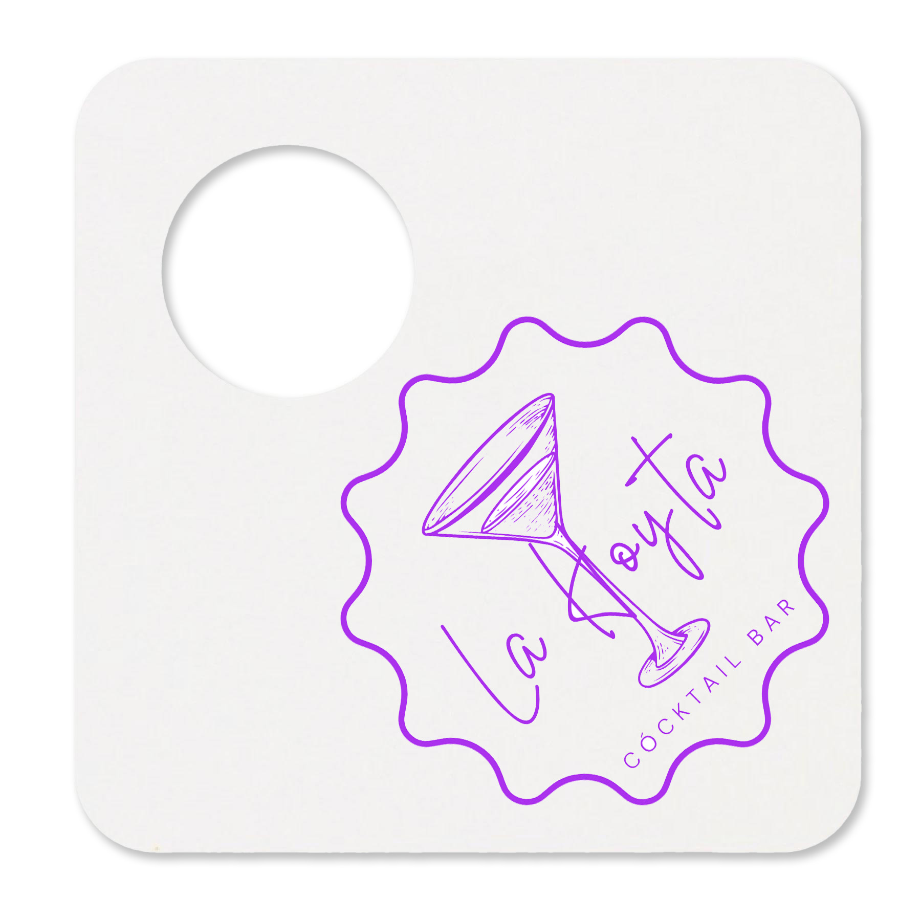 40 pt. Pulpboard Coaster, 4" Bottleneck