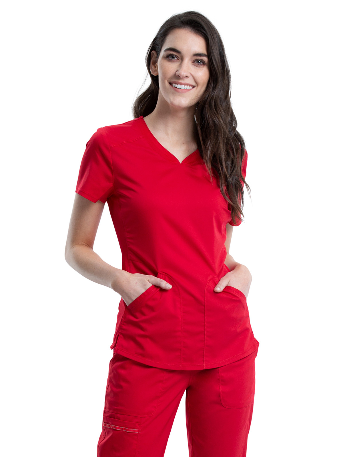 Cherokee - Workwear Revolution - Women's 2-Pocket V-Neck Top 49