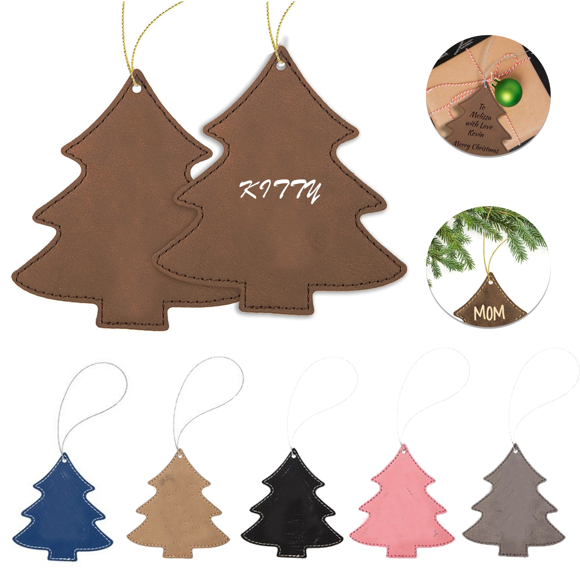 Leatherette Tree Ornaments