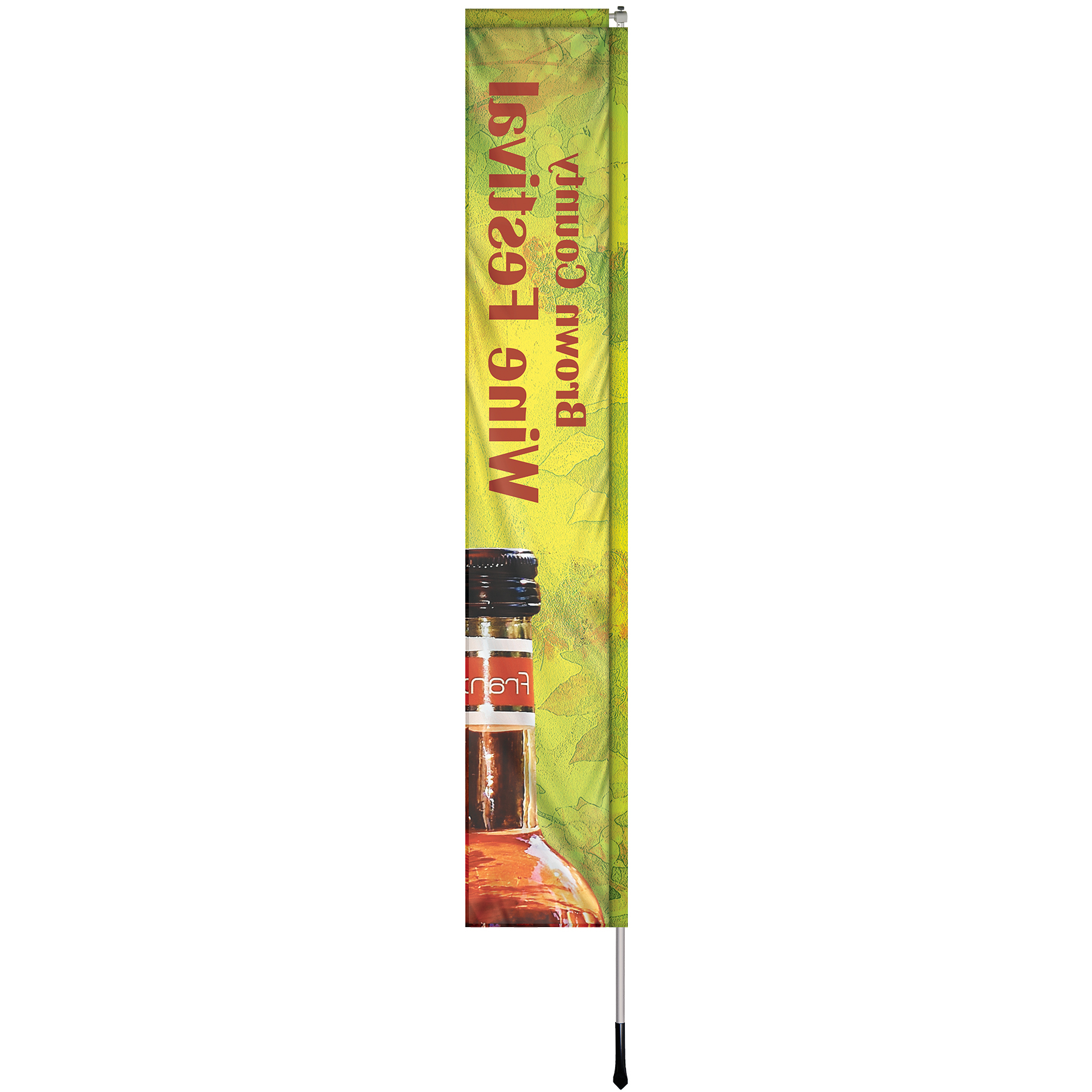 2' X 12' Custom Single Reverse Windchaser Flag Kit 4