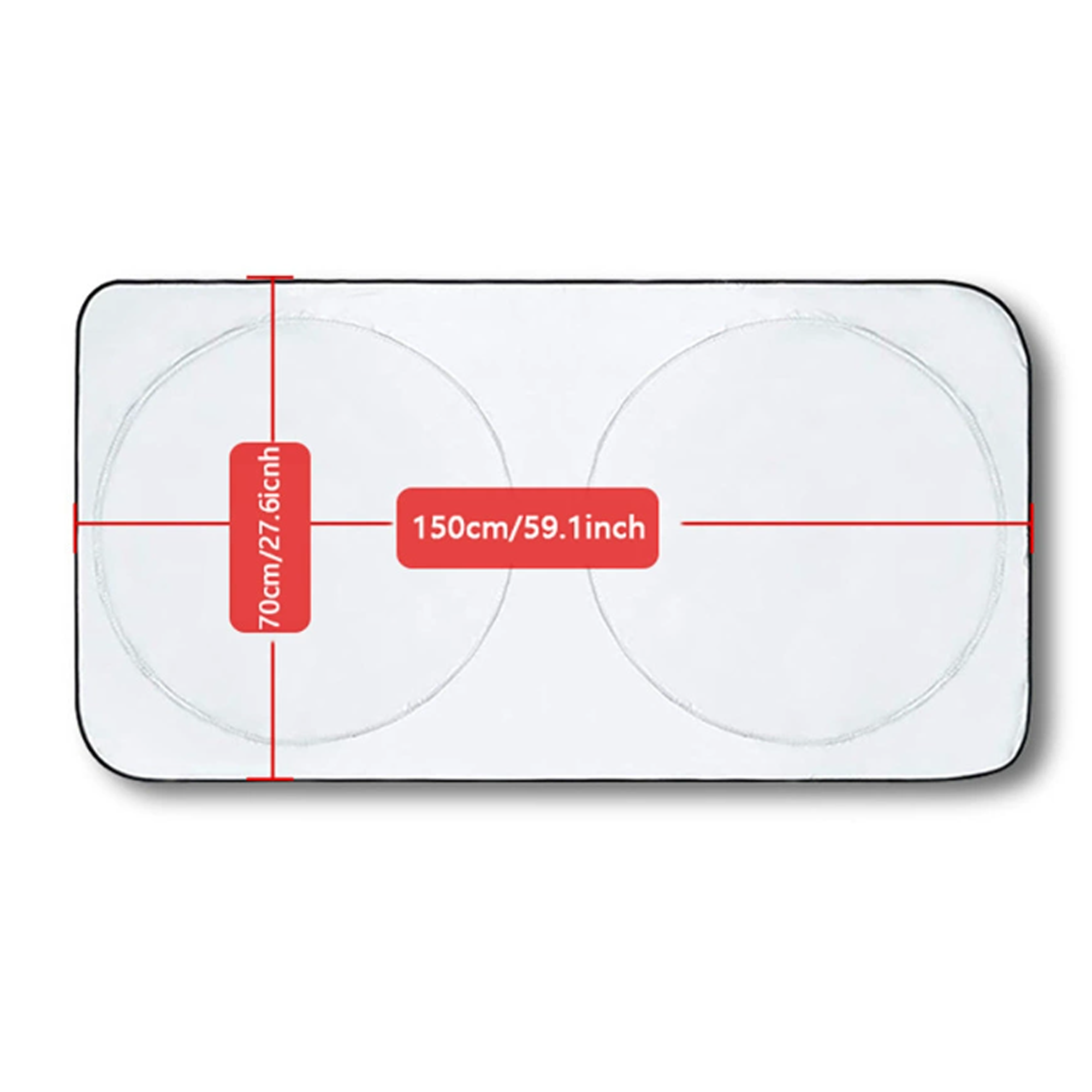 Foldable Car Front Window Sunshade 28" L x 59" W 2