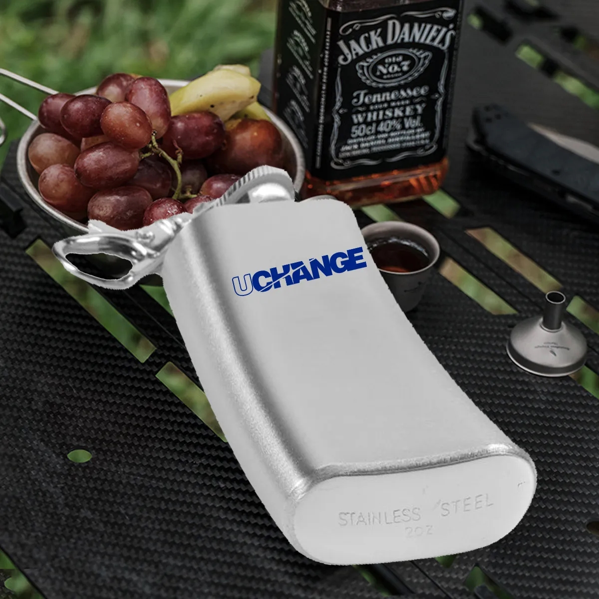 Mini Stainless Steel Flask Keychain 1-2 Oz. 4