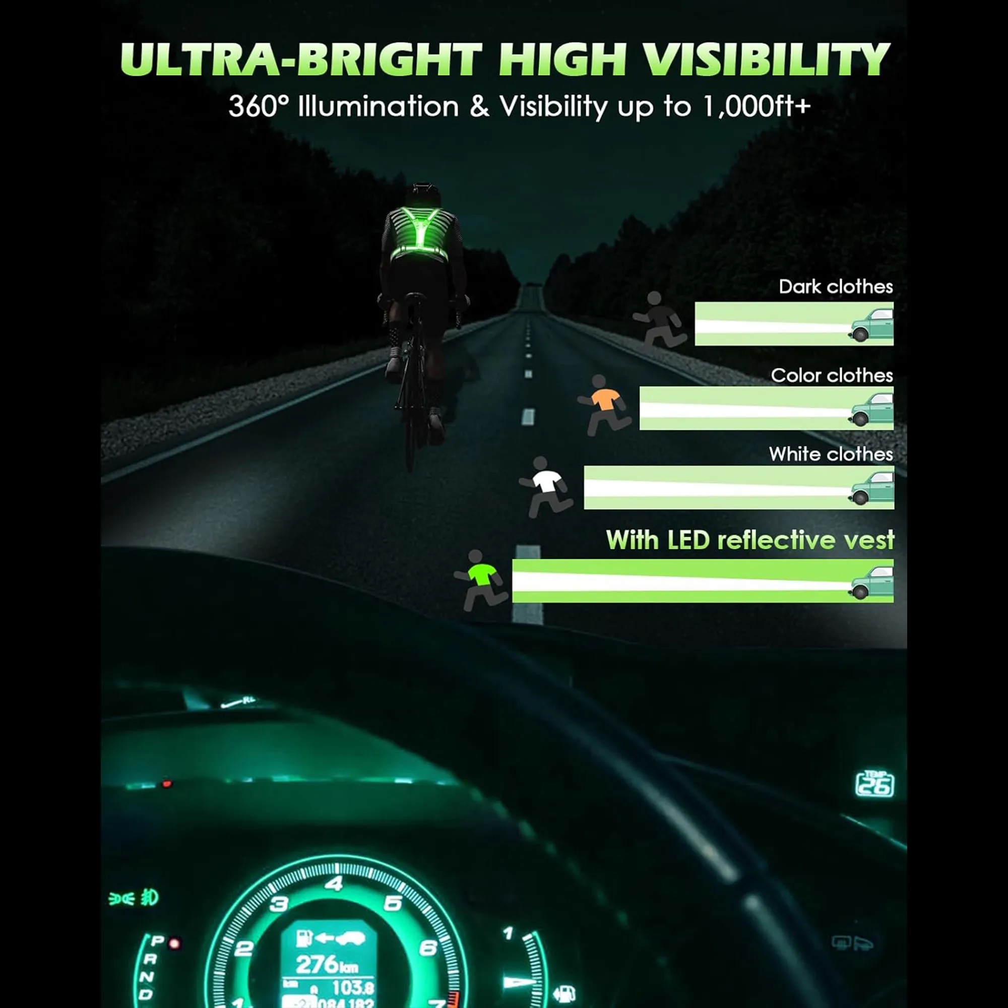 LED Reflective Safety Vest With Lights 5