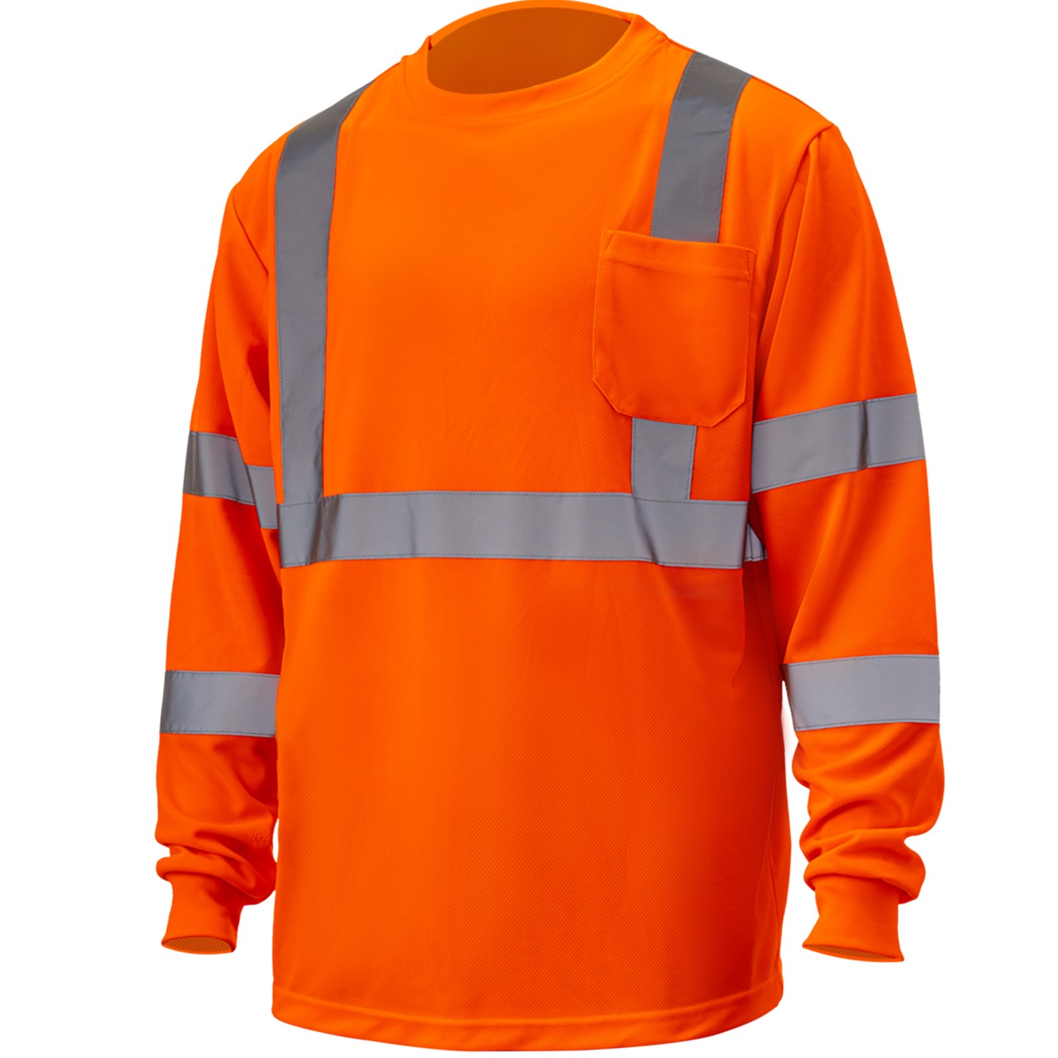 5 oz. Poly-Cotton Class 3 Reflective Tape Safety T-Shirt with Pocket 3