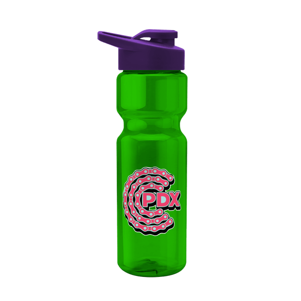 Blazer 28oz Transparent Bike Bottle w/Drink-thru Lid 2687