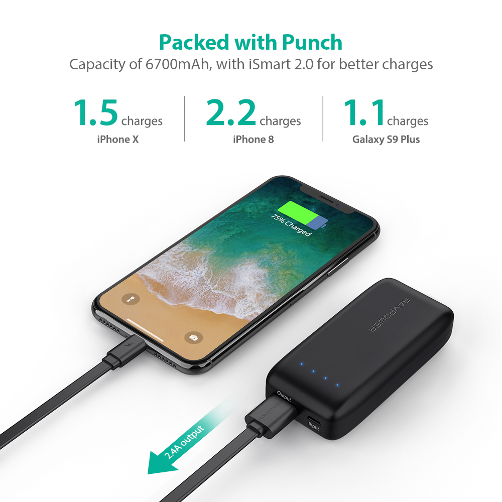 Prudential RAVPower Compact 6700mAh Power Bank 18
