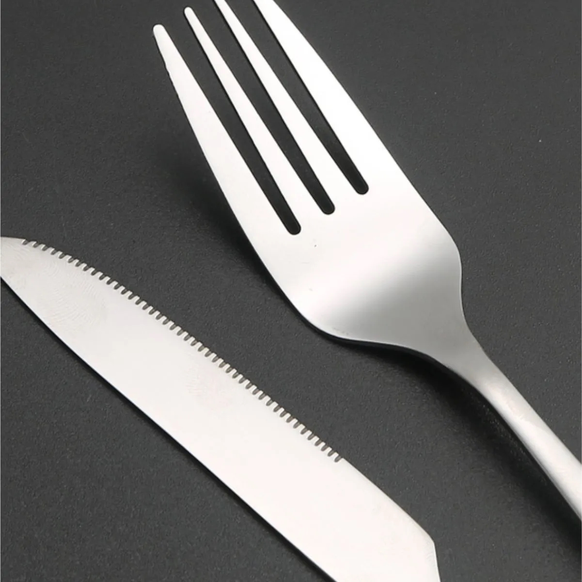 Reusable Flatware Sets Knife, Fork, Spoon, Chopsticks, Portable Travel Stainless Steel Tableware 6