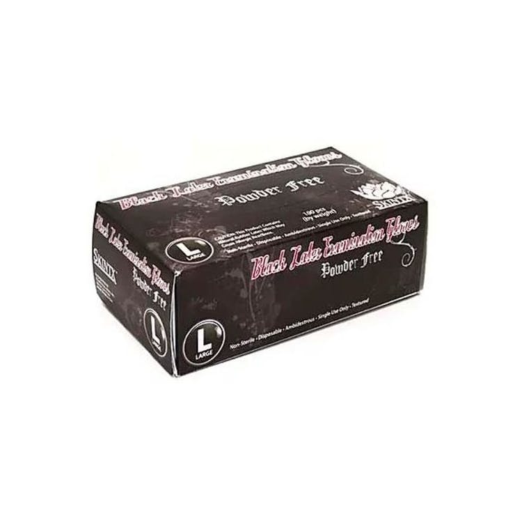 Medical Grade Latex Gloves - Black XL 1