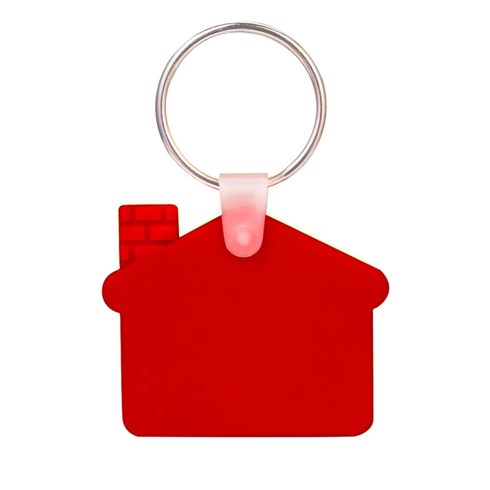 Custom House Shaped Silicone Keychain 13