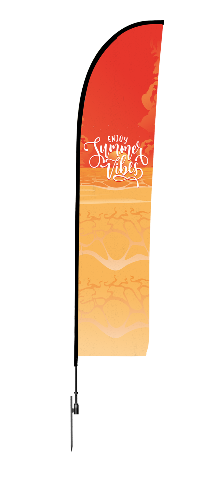 6ft Blade Shape Feather Flag Kit - 2 Side Imprint 2