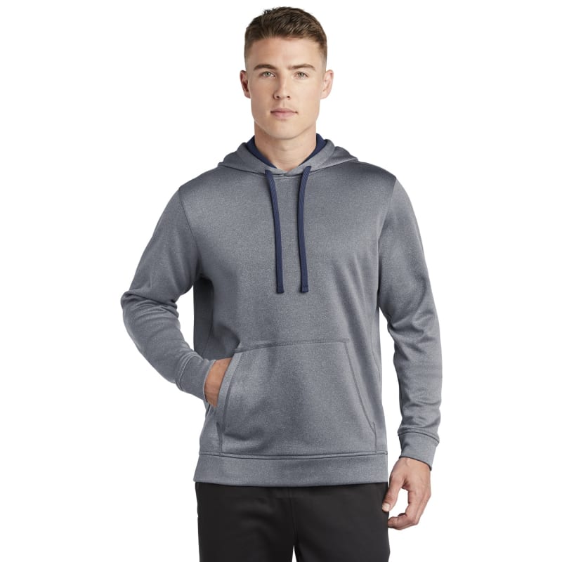 Sport-Tek PosiCharge Sport-Wick Heather Fleece Hooded Pullover. 32