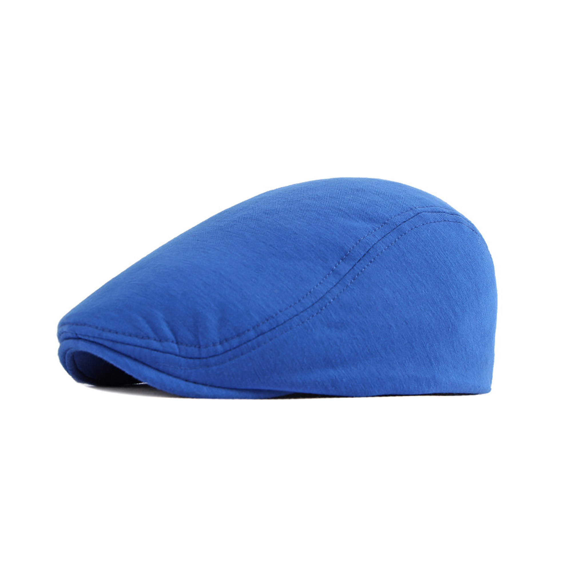 Polyester Cotton Newsboy Flat Cap With Elastic Fit 10.24" Length X 4.33" Width 12