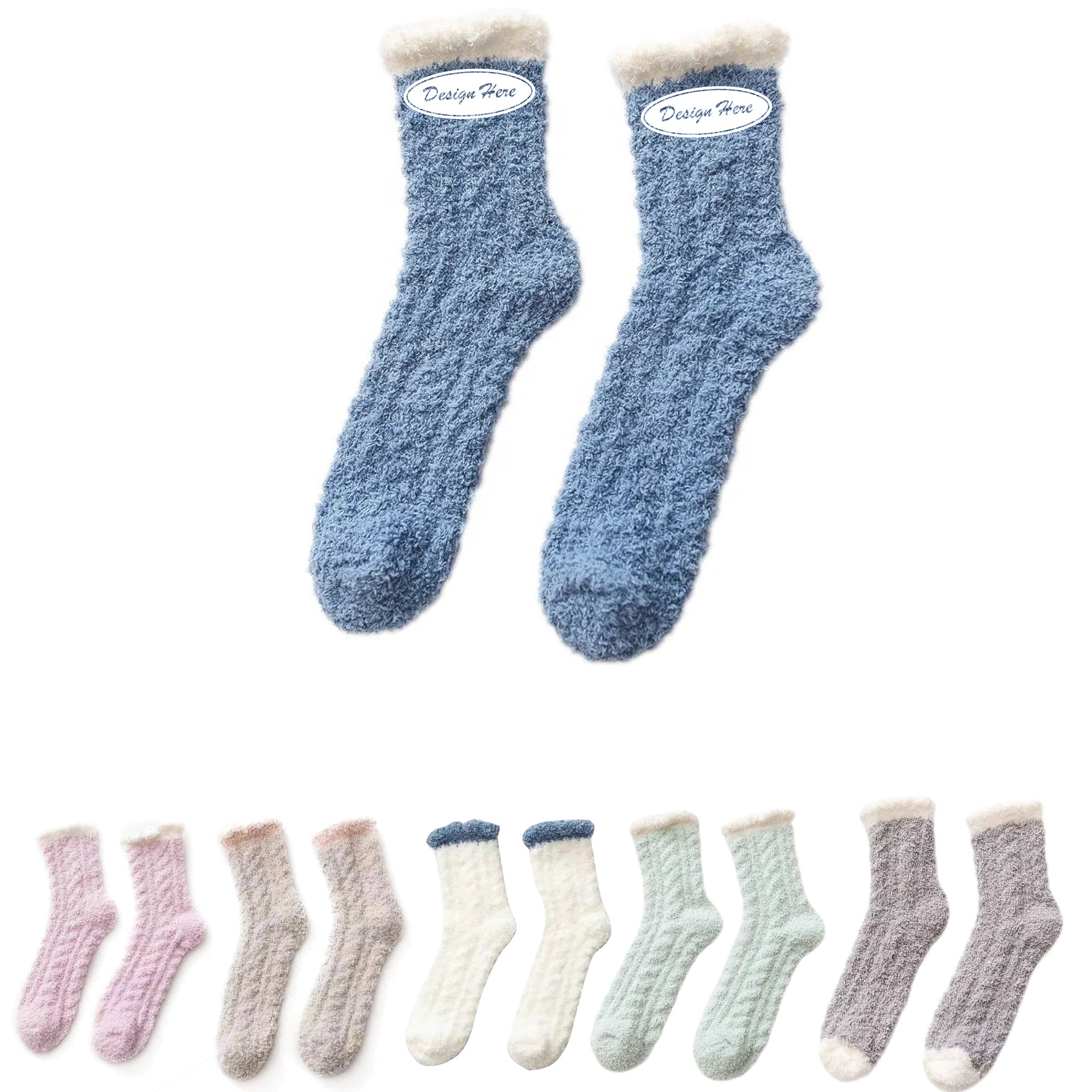 Fuzzy Socks Soft Cozy Fluffy Slipper Winter Warm Plush Socks Christmas Stocking Stuffers Gifts for 5