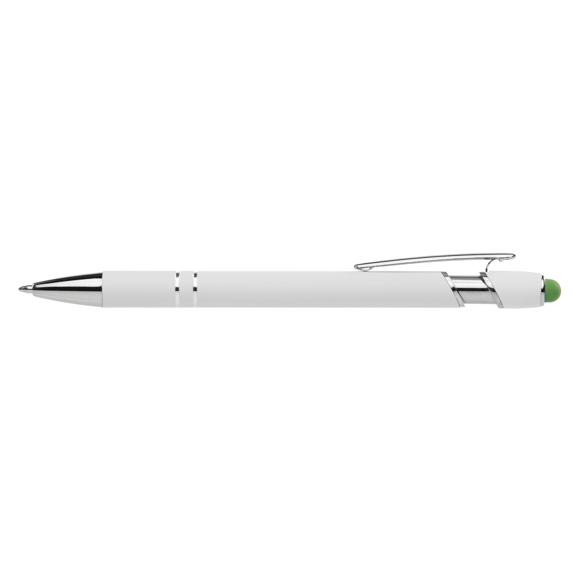 Ellipse Softy White Barrel Metal Pen w/ Stylus 10
