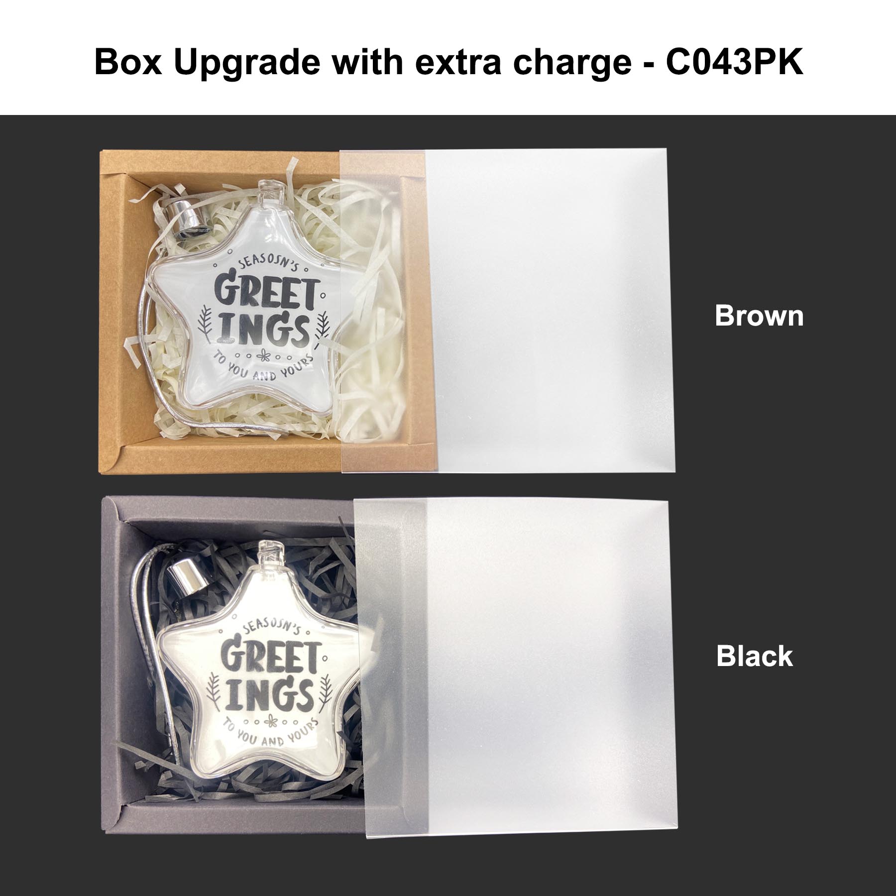 Free Shipping 3" Clear Star Full Color Aluminum Sheet Ornament 6