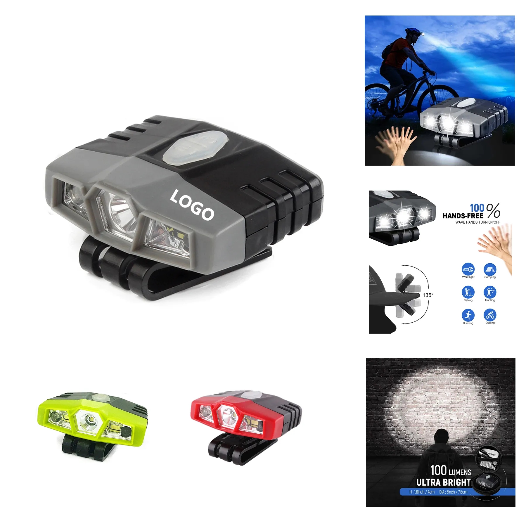 Mini LED Clip on Cap Light 3